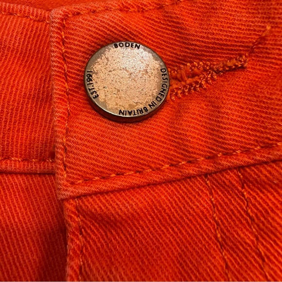 Boden Cambridge Ankle Skimmer Coral Orange Jeans 8L Preppy - Picture 13 of 13